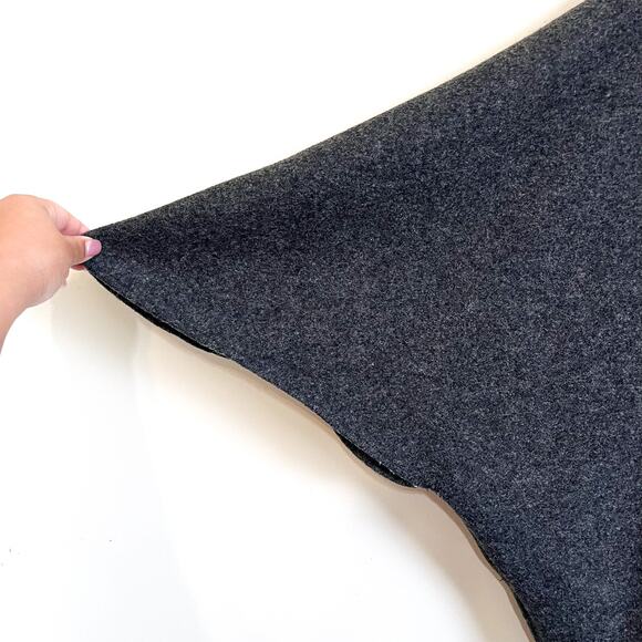 VTG Express Oversized Wool Womens Jacket Size S Gray Zip Lagenlook Timeless 90s - Picture 4 of 8